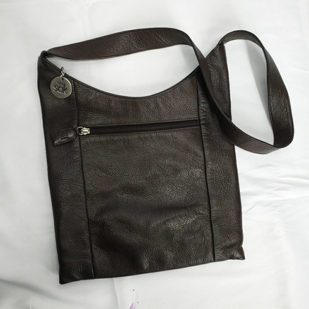 The Sak leather shoulder bag small bag brown